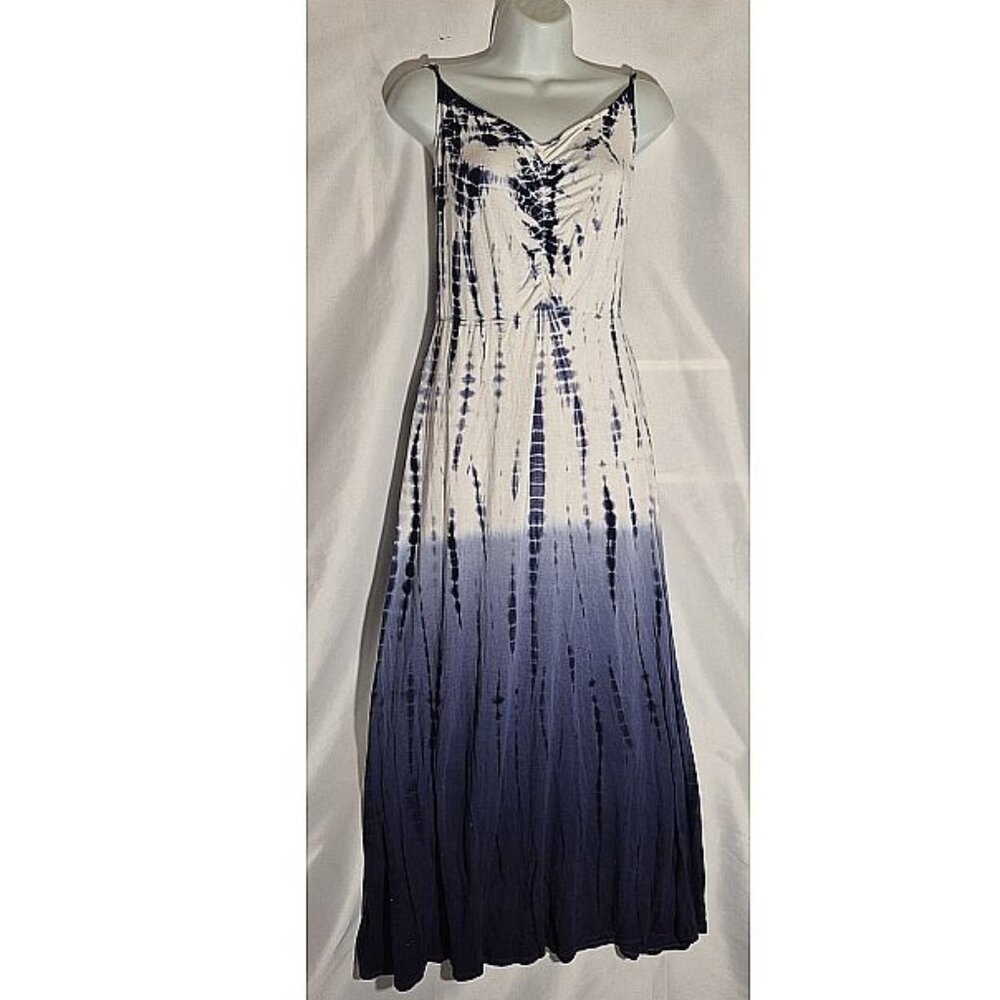 Xhilaration Tie Dye Maxi dress, sleeveless, white and blue in size XXL